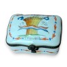 Boite en porcelaine \"Travail 1792\"