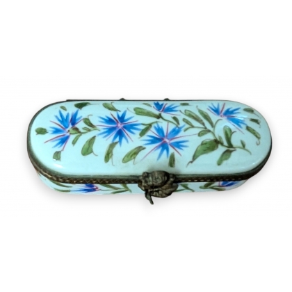 Boite en porcelaine \"Bleuets\"