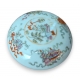 Boite ronde en porcelaine "Vases de fleurs"
