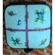 Boite carrée en porcelaine "Fleurs"