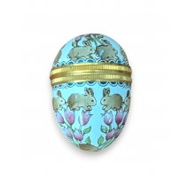 Oeuf en émail de Halcyon days "Lapins"