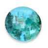 Plaque ronde en porcelaine \"Paysage\"