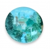 Plaque ronde en porcelaine "Paysage"
