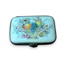 Boite en porcelaine "Panier de fruits"