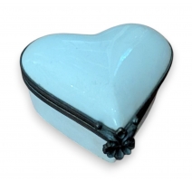 Boite Coeur en porcelaine blanche