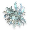 Plafonnier \"Soleil\" en tôle argentée