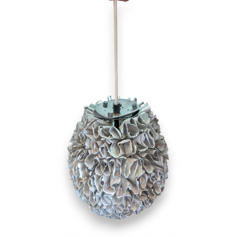 Suspension "Corail" en tôle argentée