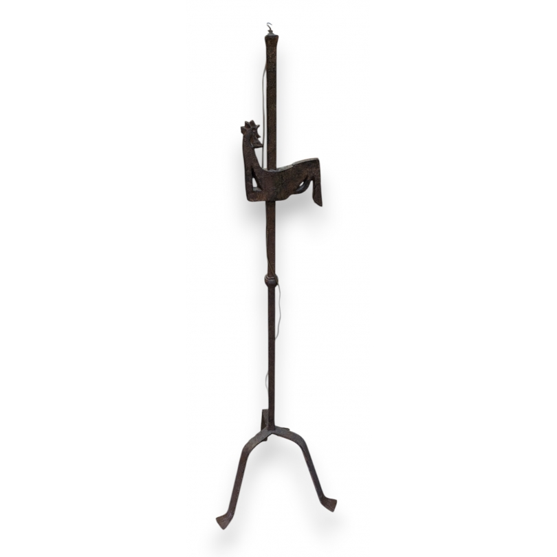 Lampadaire tripode Coq par TOURET