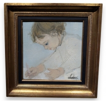 Tableau "Sandrine" signé CHABRIER