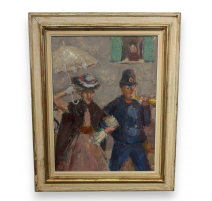 Tableau "Défilé" signé A. FREY 59