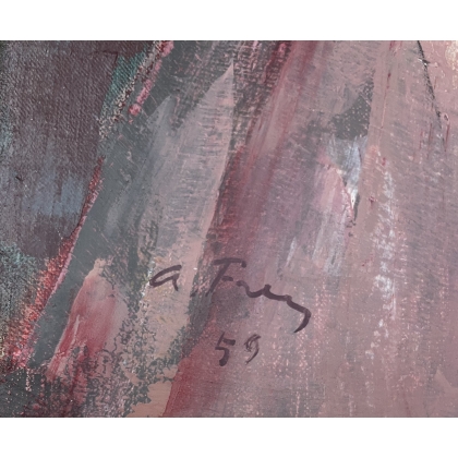 Tableau \"Défilé\" signé A. FREY 59