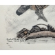 Gravure "Coq, poule et jeune coq" signée HAINARD