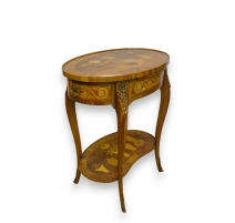 Bedside oval in rosewood