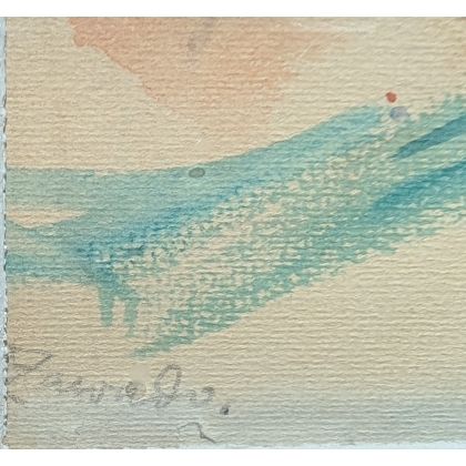 Aquarelle Paysage signée