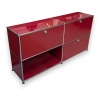 Meuble USM rouge à 3 casiers