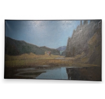 Tableau "Lac de montagne" signé MAFLI 79