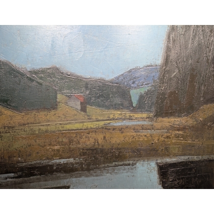 Tableau \"Lac de montagne\" signé MAFLI 79