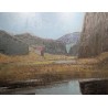 Tableau \"Lac de montagne\" signé MAFLI 79