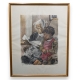 Gravure "La bisaïeule" signée HAINARD