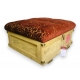 Pouf de rangement recouvert de velours