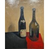 Tableau \"Bouteilles\" signé MAFLI 79