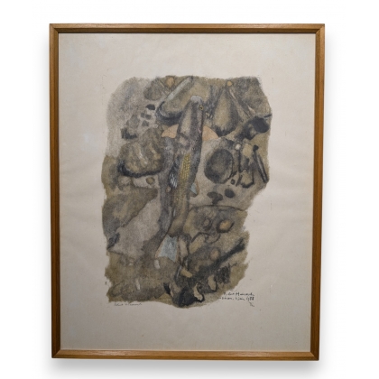 Engraving entitled ‘Ombre’, signed HAINARD