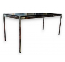 Table USM plateau bois noir