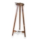 Chevalet porte-tableaux en bois avec éclairage