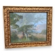 Pastel "Bord du Lac" signé A D