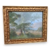 Pastel "Bord du Lac" signé A D