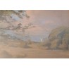 Pastel painting ‘Bord du Lac’, signed ‘A D’