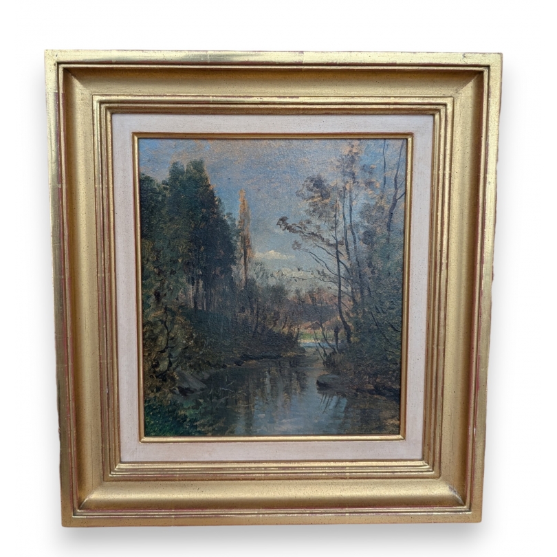 Tableau \"Vallée du Rhone\" attribué à CASTAN