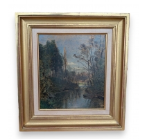 Tableau "Vallée du Rhone" attribué à CASTAN