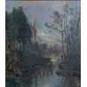 Tableau \"Vallée du Rhone\" attribué à CASTAN