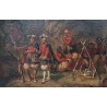 Tableau \"Camp au repos\" signé A. GANDON