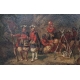 Tableau "Camp au repos" signé A. GANDON