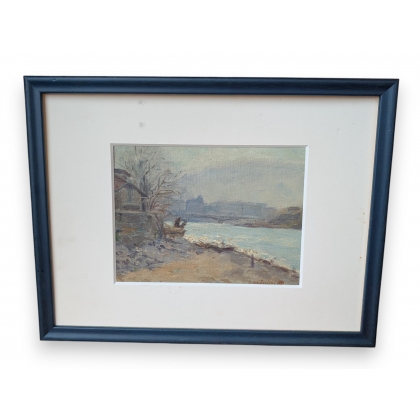 Tableau \"Genève\" signé ZUBRITZKY 1937