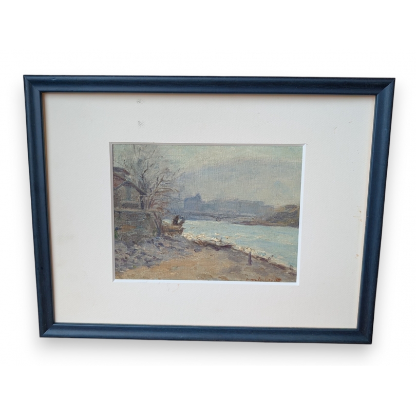 Tableau \"Genève\" signé ZUBRITZKY 1937