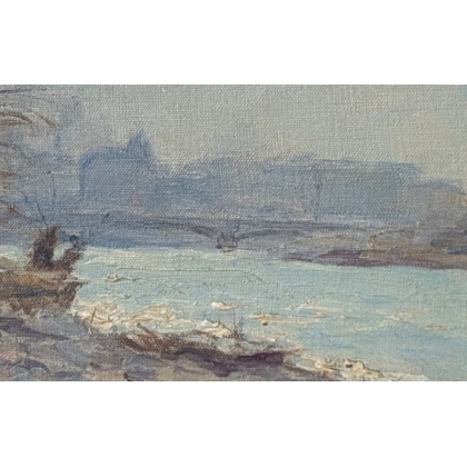 Tableau \"Genève\" signé ZUBRITZKY 1937