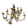 10-light painted sheet metal chandelier from Moinat SA – Antiques and home décor