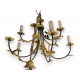 Chandelier in painted sheet 10 lights
