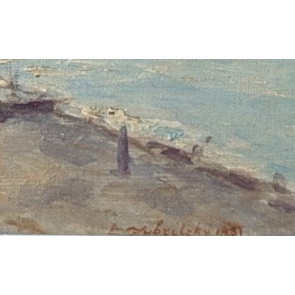Tableau \"Genève\" signé ZUBRITZKY 1937