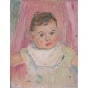 Tableau \"Bébé\" signé Maurice MATHEY 1928