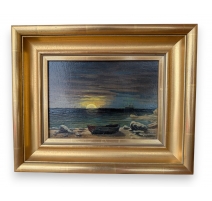 Tableau "Bord de mer" signé R. KILCHENMANN