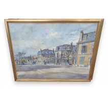 Gouache "Carouge" signée Ch. DE ZIEGLER