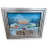 Peinture sous verre \"Neige\" signé SMICILBRADA