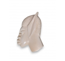 Broche Tête africaine en ivoire