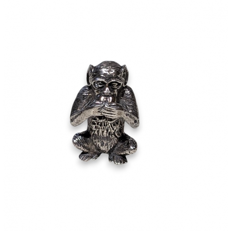 Singe de la sagesse en argent 800