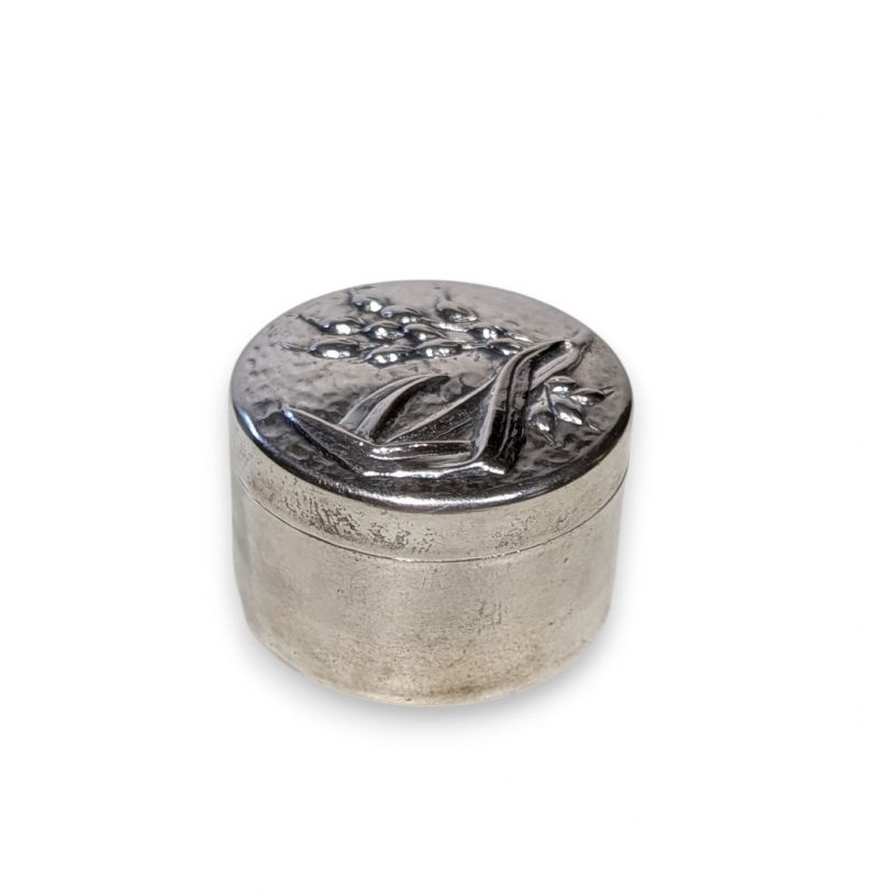 Boite à pillules Dattes en argent 800