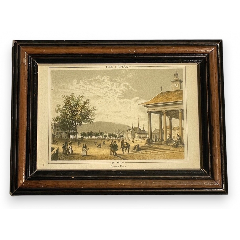 Reprduction Gravure "Vevey - Grande Place"